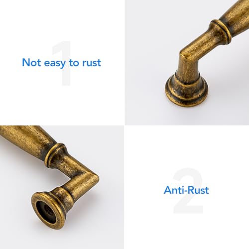 HOME EDIT Antique Brass Cabinet Handles 3 Inch Pulls 20 Pack - color: Antique Brass, size: 3 inches Hole Center