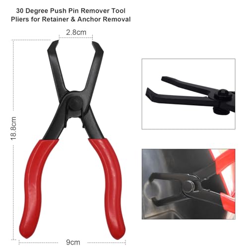 TOOLEAGUE 6Pcs Fuel Line Pliers Set for Auto Maintenance with Storage Case - size: 6 pcs