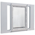 Ideal Pet Products Aluminum Sash Window Pet Door - size: 10-1/2" x 15" Large Flap Size, style: Window Width: 27" - 32"