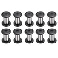 HARFINGTON 10pcs Knife Handle Screws 5 x 12mm M4 Torx Sink Head Stainless Steel Pocket Knife Pivot Pin Folding Knives Bolts Fasteners for Blade Fixing, Black/Silver - size: 5 x 12mm