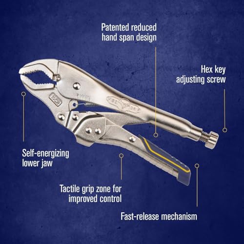 IRWIN VISE-GRIP Locking Pliers, 10-Inch Fast Release Curved Jaw (IRHT82573) - style: NEW