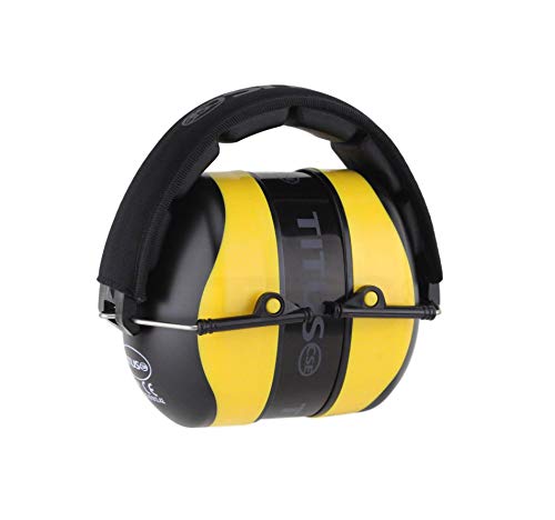 TITUS 3 Series, Onyx 37 Original Highest NRR Noise Reduction Earmuffs - color: Black/Yellow (Premium Band / Earmuffs Only)