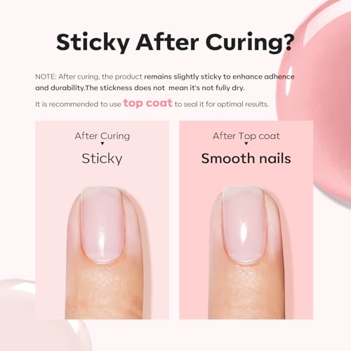 modelones Base Coat Builder Nail Gel, 2 Pcs Cover Nude and Rose Pink Gel - color: Builder Nude Rose