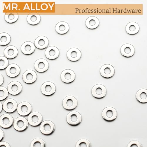 #6 Stainless Flat Washers, 5/32" ID x 3/8" OD, 100 Pack - size: #6 (100)