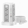 PASSUS PD 65W USB C Fast Desktop Charging Station Tower Power Strip - color: Gray White-4C1A