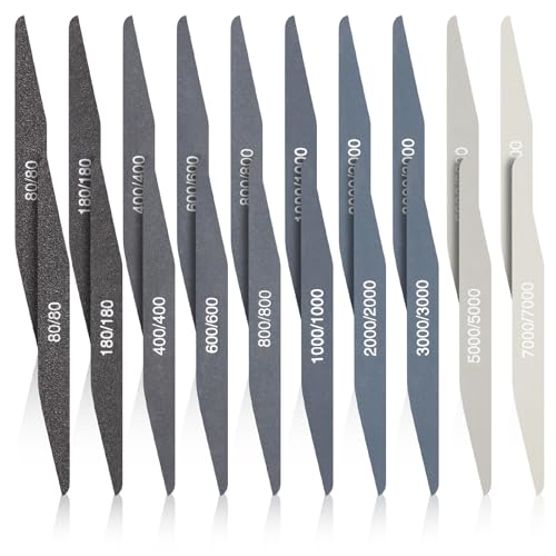 Honoson 20 Pcs Sanding Sticks Model, Low Grits Rating, Double Angle Shape - style: Double Angle Shape