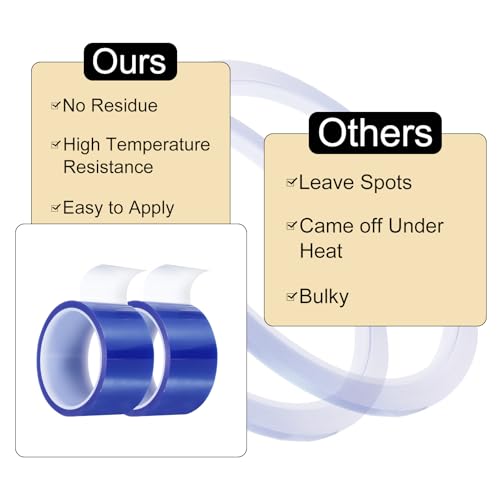 uxcell Blue Heat Tape, 1 Roll 50mmx33m 108ft High Temperature Heat Resistant Tape for Sublimation,Heat Vinyl Press,Heat Transfer, Circuit Board, No Residue - color: Blue, size: 50mmx33m