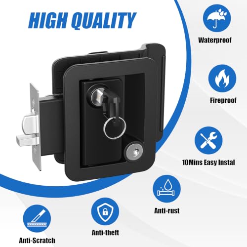 Marvelity Upgraded RV Door Lock Replacement, Black