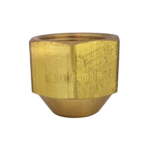Brass 45 Degree Flare Cap 1/2" Tube OD SAE Fitting 5pcs - size: 1/2" Tube OD