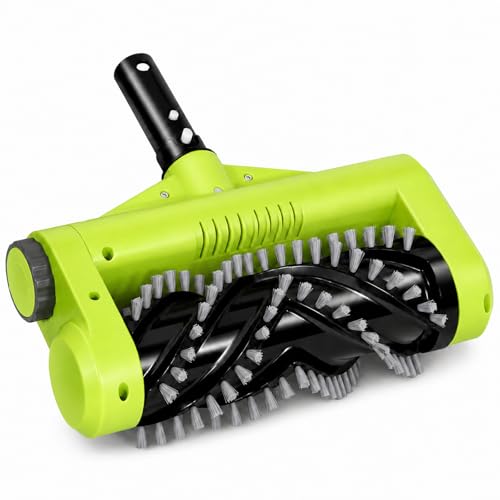 Sepetrel Electric Pool Brush Head, Cordless Motorized Pool Scrubber for Inground & Above Ground Pools, IPX8 Waterproof Shaftless Magnetic Drive Roller Brush for Waterline & Wall Cleaning - size: 11" SP251