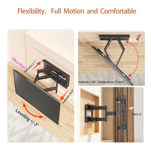 1.7" Ultra Slim TV Wall Mount for for 50-90 inch TV Hold 187 lbs
