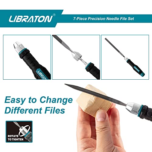 LIBRATON Needle File Set Interchangeable, Small Files, Mini Files - style: Needle File-6PCS