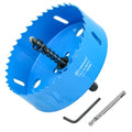 4 Inch Hole Saw with Arbor for Metal and Wood Cutting, Bi-Metal Hole Cutter, 4" Hole Saw Kit for Drywall, Wood, PVC Boards, Fiberglass and Vent Pipes - style: 4"（102mm）