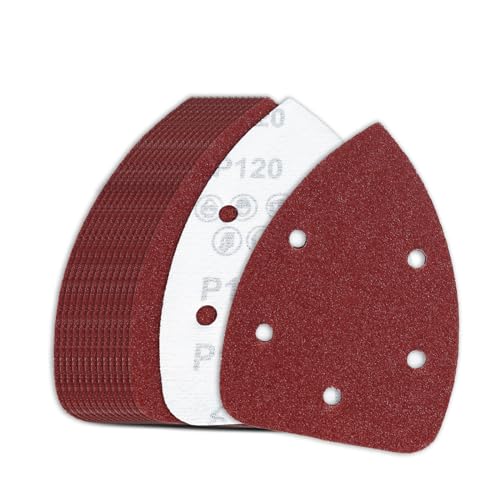 50 Pcs 120 Grit Mouse Sandpaper, Aluminum Oxide Mouse Sanding Pads - size: 120 Grit