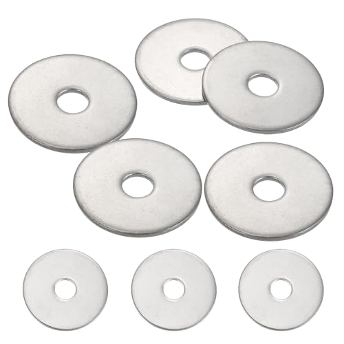 MECCANIXITY 5 Pcs M8 Stainless Steel Flat Washers Round Assortment Parts Spacers Assorted for Screws, Bolts, Plumbing, Automotive, Electrical 8.5mm ID 35mm OD 2mm Thick - size: M8, 8.5mm ID 35mm OD 2mm Thick