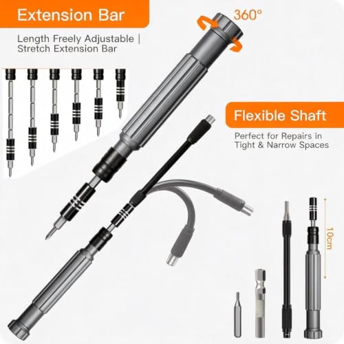 Precision Screwdriver Set, 150 in 1 Mini Screwdriver Set Tool - color: Orange, size: 150