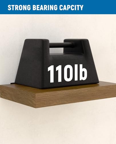 12-Pack 10 inch Floating Shelf Brackets, Hidden Shelf Bracket for Wood - color: Black-12Pack, size: 10 Inch