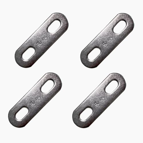 4 pcs 304 Stainless Steel Adjustable Mending Plates, 90mm(3 5/9inch) Flat Straight Slotted Repair Brackets for Pipe, Furniture & Structural Repair - size: 90mm(3 5/9inch)