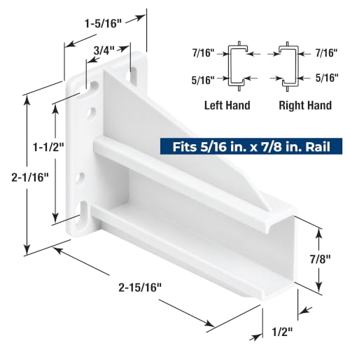 Prime-Line MP7227 Drawer Track Back Plate, White