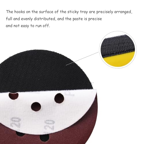 1Pcs 5in Hook and Loop Flexible Backing Pad, 5" Sanding Back Pad 5/16" 24 Thread for Air Orbital Sander and Pneumatic Polisher - style: 5inch