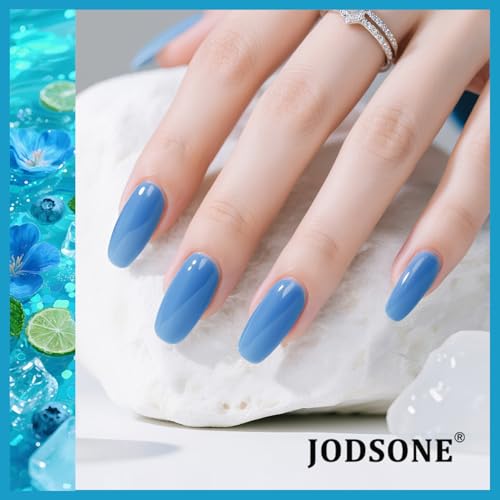JODSONE 32 Colors Jelly Gel Nail Polish Kit with U V Light Crystal Transparent Classic Color 4 Functional Gel for All Seasons - color: KIT-16