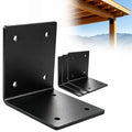 4 Pcs 6"x6"x5" Heavy Duty L Angle Bracket, 6mm, Max Load 300lbs - size: 6×6×5×6