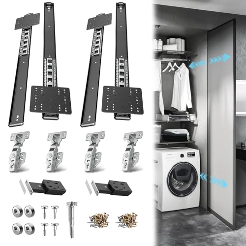 Pocket Door Slides,Cabinet Pocket Door Slide,for Cabinet Door(4PCS,24in) - size: 24 Inch, style: 4PCS