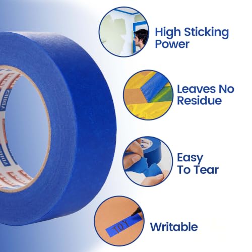 ADHES Blue Masking Tape Painter Tape 1.5in 14Day UV-Anti - size: 36mm x 50m