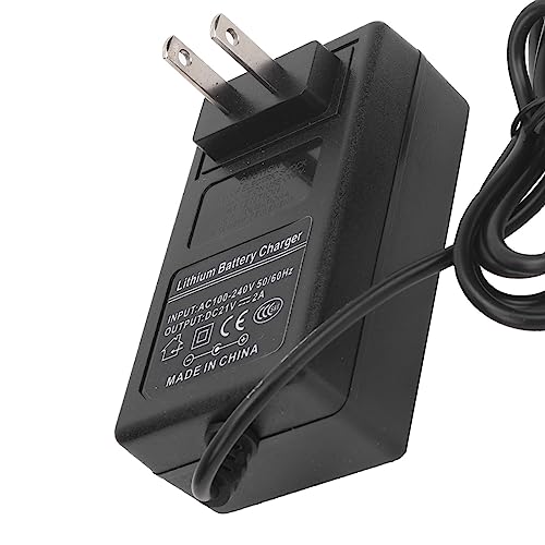 21V 2A Lithium Battery Charger, AC Battery Charger Adapter Supports Preventing Overvoltage with US Plug 100‑240V
