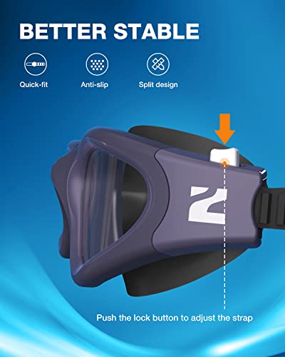 ZIONOR Swim Goggles, G1 SE Swimming Goggles Anti-Fog for Adult Men Women - color: A6-clear Lens Darkblue Frame