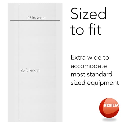 RESILIA Premium Clear Floor Protector Mat – Heavy-Duty Plastic Vinyl Covering for Hardwood, Tile, or Laminate Floors, Table, or Desk –American Modern Pattern 27" x 25' Waterproof Roll, Made in USA - size: 2'3" x 25'