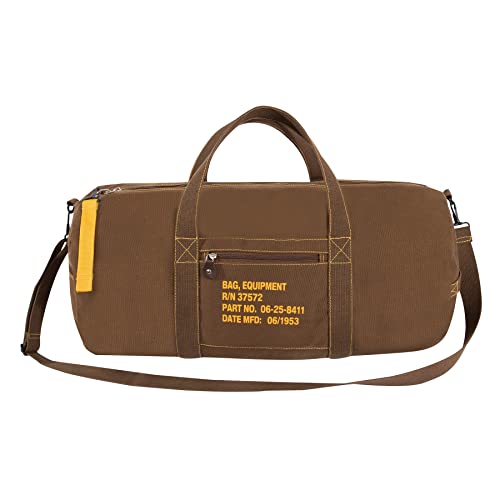 Rothco Canvas Equipment Bag, Heavyweight Cotton Carryall - color: Earth Brown, size: 24 Inches