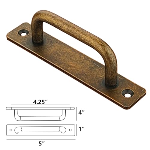 2 Pack 4 1/4 Inch 108 mm Copper Cabinet Handles Aluminum Cabinet Pulls Drawer Pulls - color: Copper, size: 4 1/4 Inch