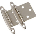DecoBasics (25 Pairs Pack/50 Pcs) Satin Nickel, Non Self Closing/Free Swinging Variable Overlay Flush Cabinet Hinge - color: Satin Nickel