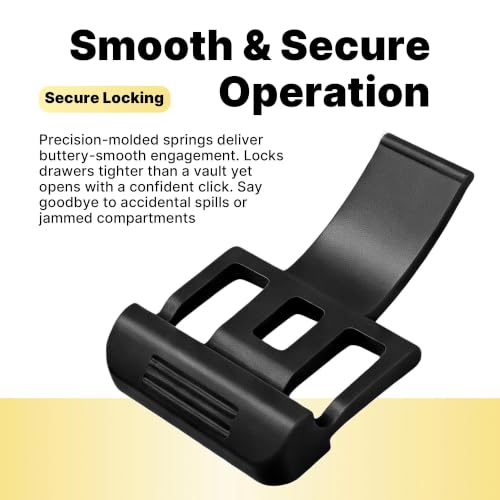2 Pack Replacement Latch Compatible with Drawer Tool Box – Precision Compatibility, Black - color: Black 2 Pack