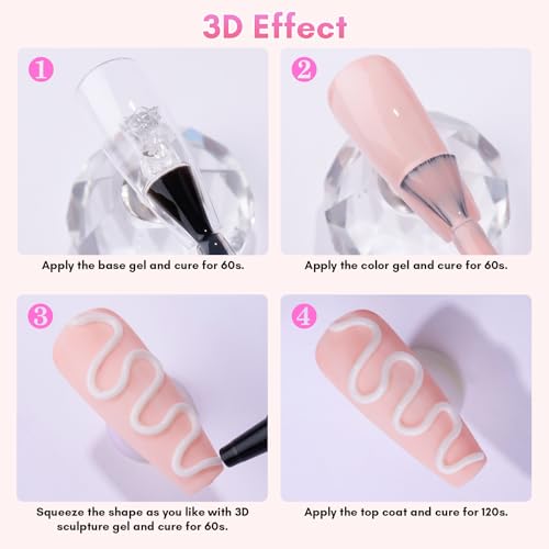 Makartt 3D Nail Gel, 15g Sculpting Gel Glue for Molding and Drawing - color: A06-Whiteout Wonder
