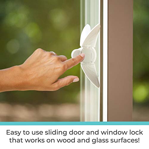 Toddleroo by North States - Sliding Door & Window Lock for Baby Proofing: Sliding Door Lock for Child Safety - Pack of 1 - White - size: 1 Count (Pack of 1)