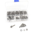 cSeao 550pcs M2.5 Pan Phillips Head Machine Screws Nuts Washers Assortment Kit, 304 Stainless Steel, M2.5 x 5mm/ 8mm / 10mm / 12mm / 16mm - size: M2.5