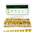 325pcs Brass Compression Sleeves Ferrules Fittings Assortment Kit - color: 325PCS Brass Compression Sleeves Ferrules