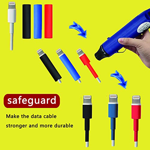 Heat Gun for Shrink Tubing - 328pcs 2:1 Wiring Heat Shrink tubing + 300W Shrink wrap Heat Gun with Case. - size: Shrink Ratio 2:1 with case