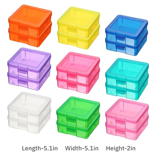 novelinks Plastic Small Storage Containers for Organizing, Mini Tote Box - color: 18 Pack Small -Color