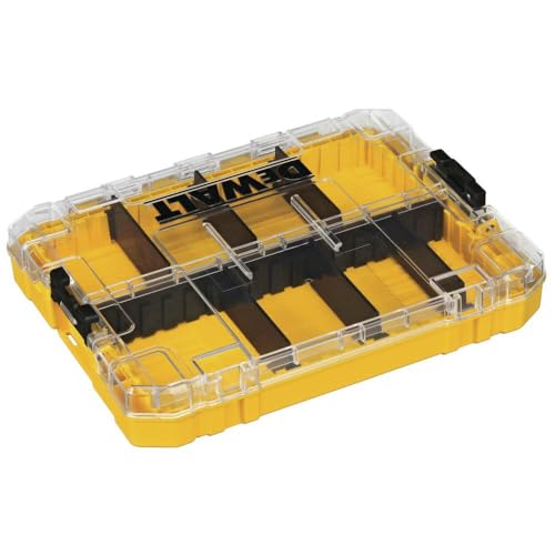 DEWALT Tool Box, Medium 8-Compartments Small Parts Organizer, Portable Tough Case Screw Organizer Toolbox with Customazible Dividers (DWAN2190) - size: One Size