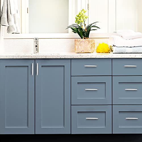 Ravinte Brushed Nickel Cabinet Pulls Curved Drawer Handles 3 Inch 30 Pack - color: Brushed Nickel