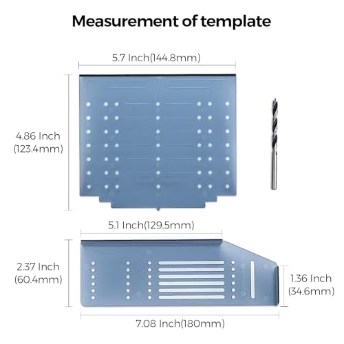 Ravinte Cabinet Door Drawer Hardware Installation Template Kit,Small,1 Pack - size: Align Sizes: 3'' / 3.75'' / 5''