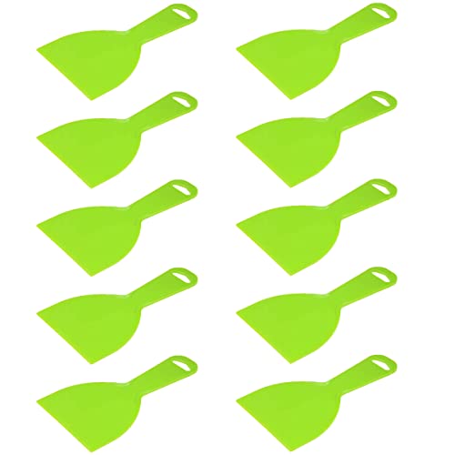 10Pcs Putty Scraper 4" Plastic Flexible Putty Knives,Large Size Pack,Disposable Spreader Flexible Plastic Paint Scraper Tool for Spackling, Taping Drywall Wall Painting (4" - 10Pack)