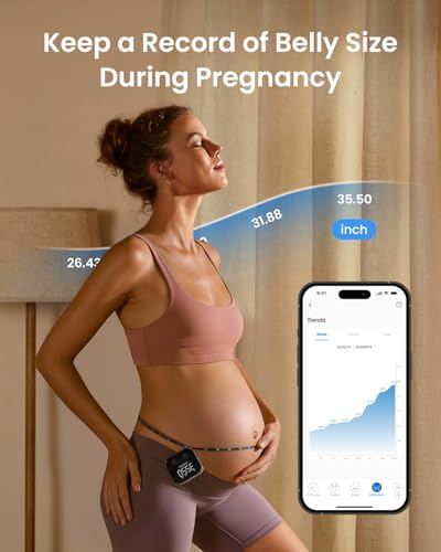 RENPHO Smart Body Measuring Tape for Weight Loss, Rechargeable, LED Display