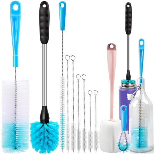 Holikme Bottle Brush Tube Cleaning Lab Set with Long Handle,Pink - color: Pink