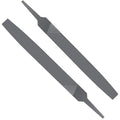 2P 6-inch Flat Medium Cut File Double Cut Teeth High Carbon Steel Hand File Single Cut Hardened Without Handle Ideal for Wood, Metal, Plastic - style: 6-inch Rasp-2P