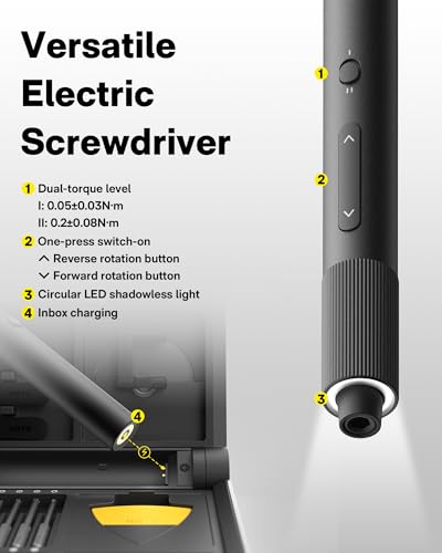 HOTO Precision Screwdriver Set, Repair Kit/w 26 Bits and 10 Repair Tools