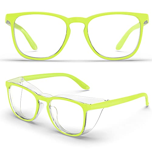 Stylish Safety Glasses, Clear Anti-Fog Anti-Scratch Protective Glasses For Men And Women - color: Apple Green